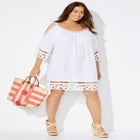 Vera Crochet Cold Shoulder Cover Up Dress image number null