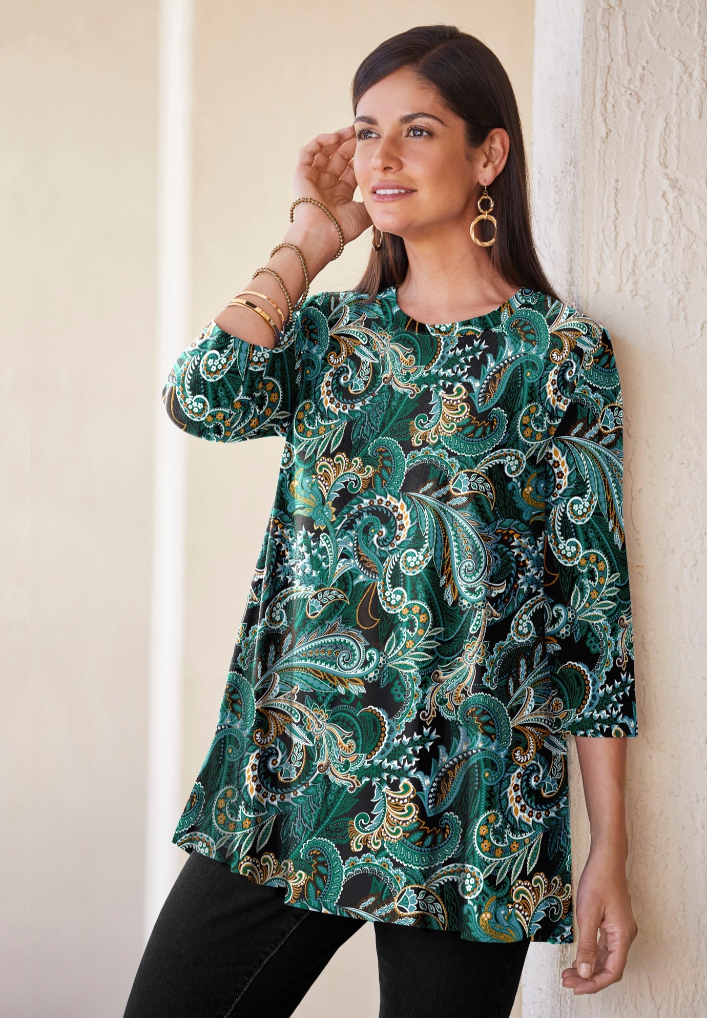 Stretch Knit Swing Tunic image number 0