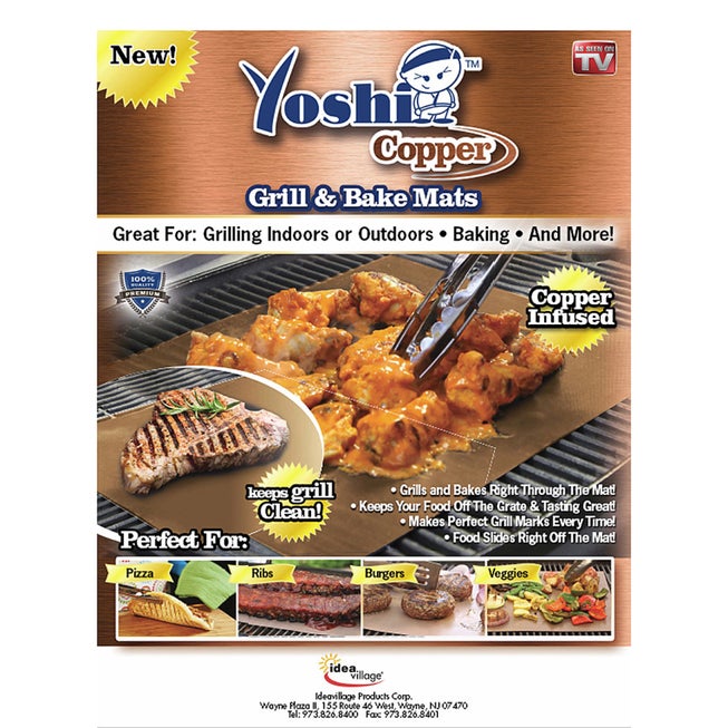 Yoshi™ Copper Grill & Bake Mats, Set of 2 image number null