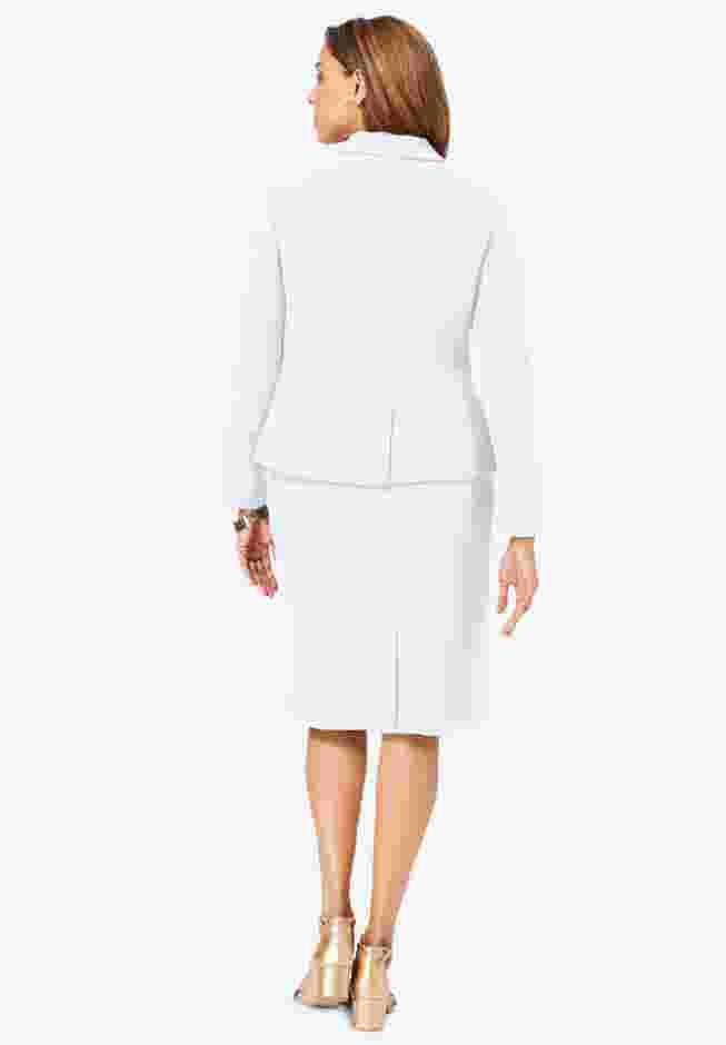 2-Piece Stretch Crepe Single-Breasted Jacket Dress image number 1