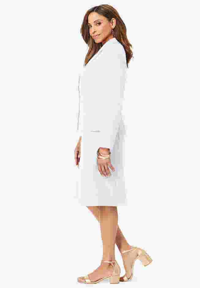 2-Piece Stretch Crepe Single-Breasted Jacket Dress image number 2