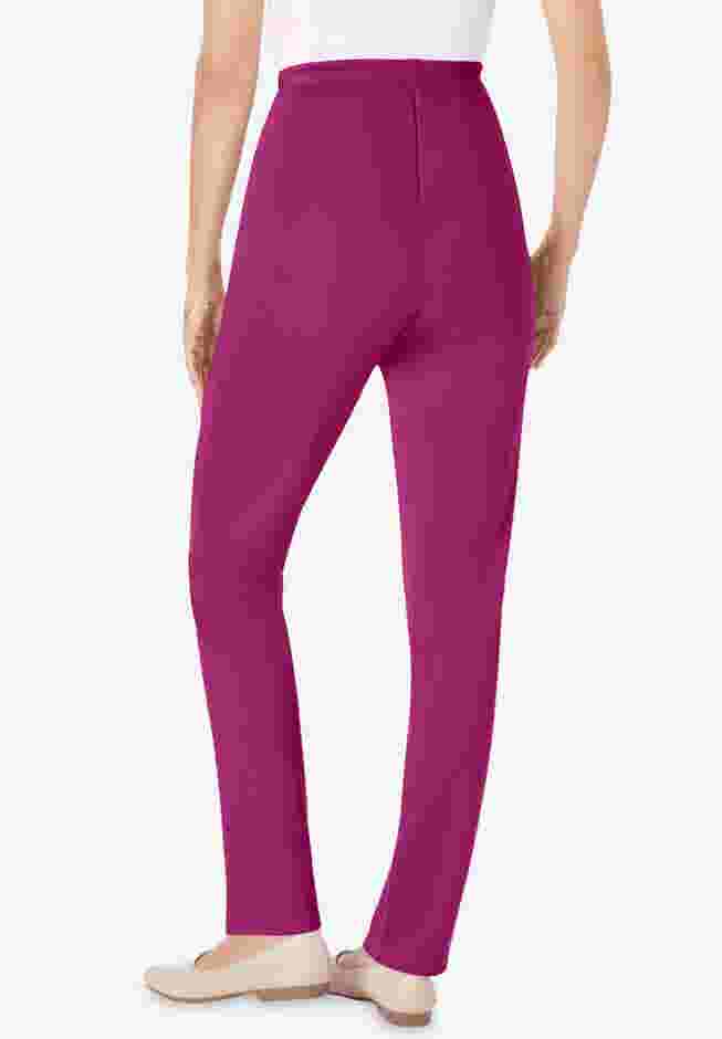 The Hassle-Free Elastic-Waist Soft Knit Pant image number 1