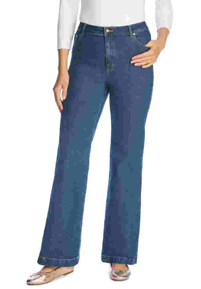 Wide-Leg Stretch Denim Jean image number 4