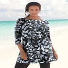 Plus Size Cotton Ultimate Boatneck Tunic with Side Slits image number null