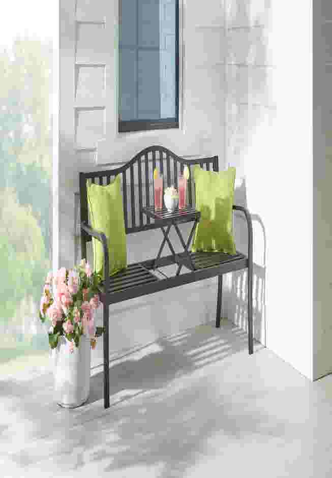 Garden Bench with Retractable Table image number 0