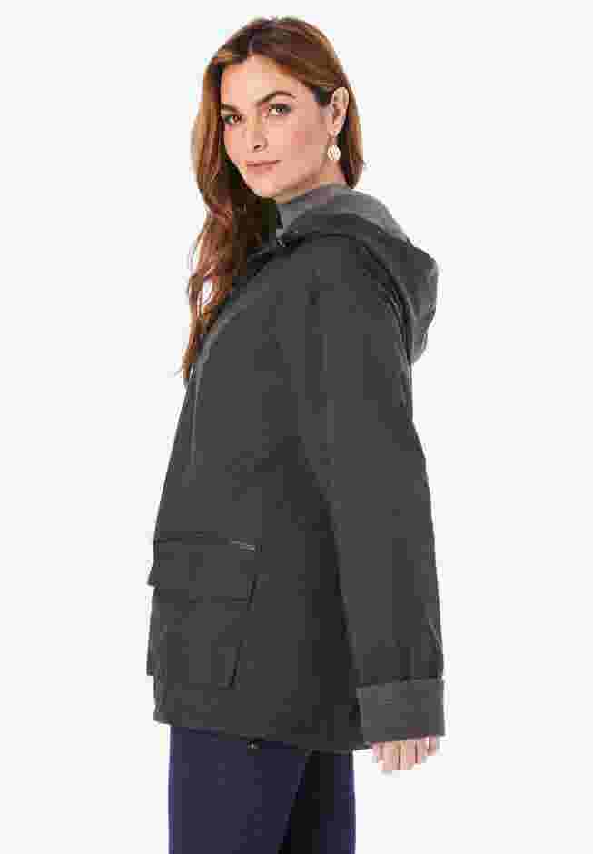 Hooded Nylon Jacket with Fleece Lining image number 2
