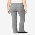 Stretch-Cotton Knit Pull-On Bootcut Pocket Leggings image number null