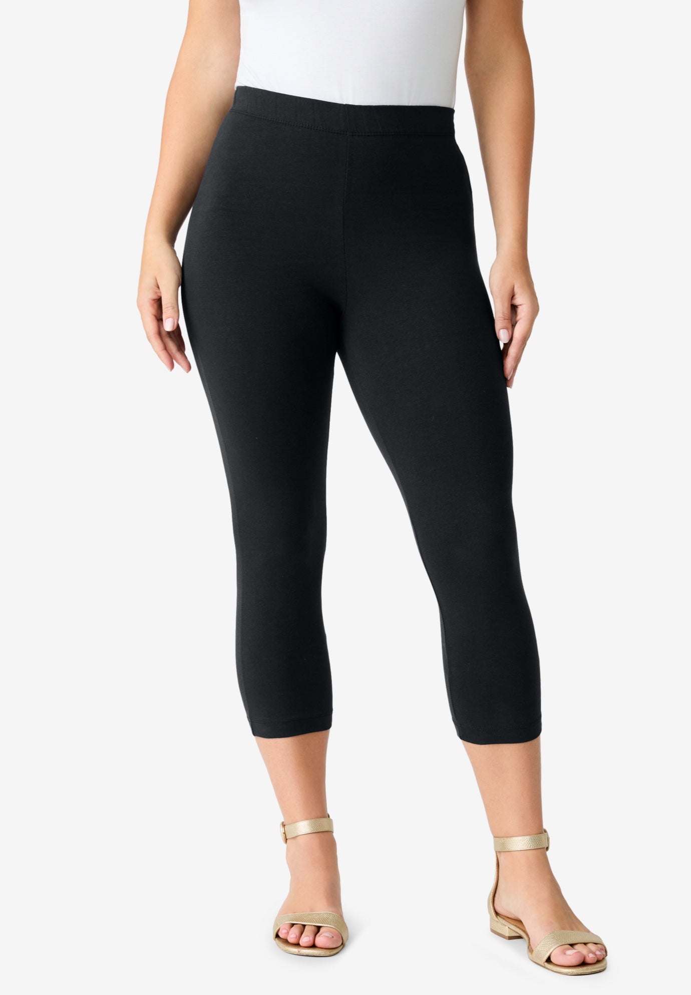 Plus Size Essential Stretch Capri Legging image number 0