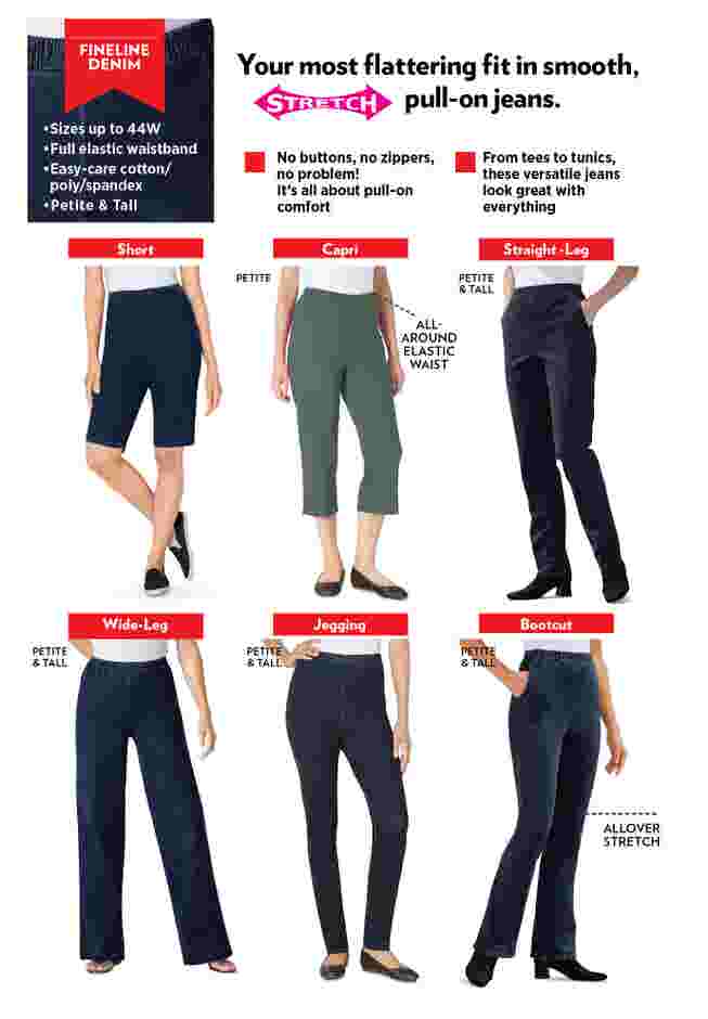 Wide-Leg Fineline Denim Jean image number 3