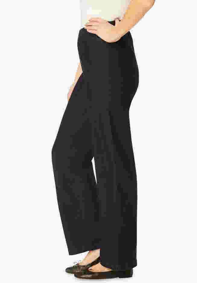 Wide-Leg Fineline Denim Jean image number 2