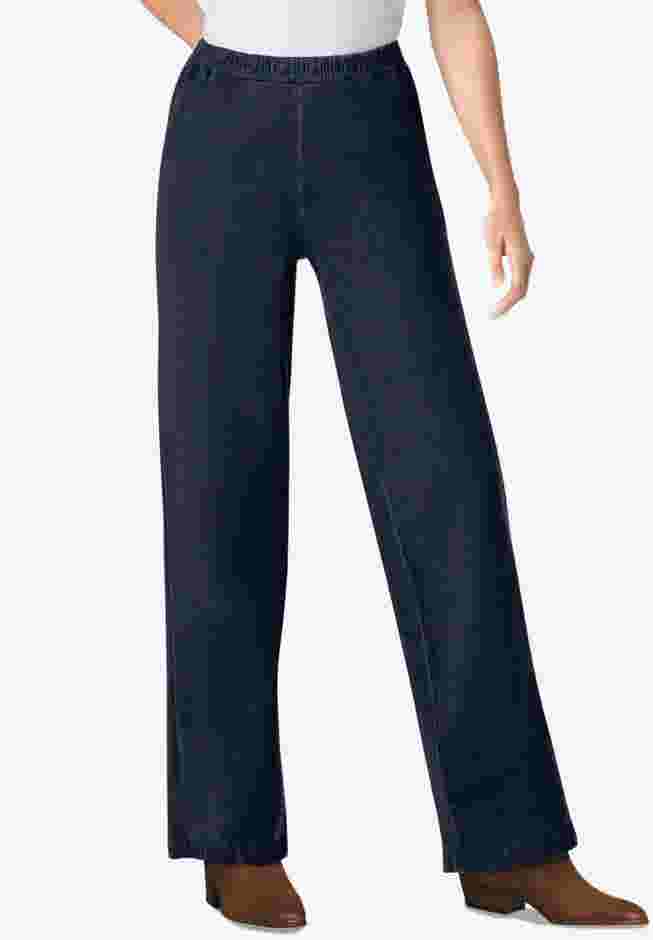 Wide-Leg Fineline Denim Jean image number 0