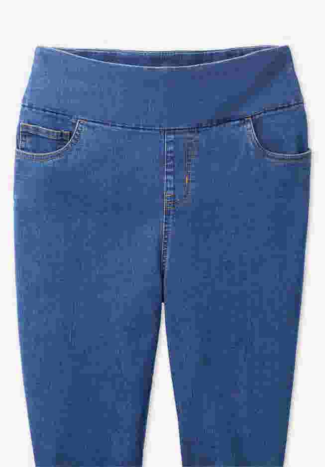 Flex-Fit Pull-On Slim-Leg Denim Jean image number 5
