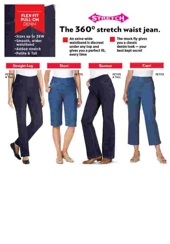 Flex-Fit Pull-On Bootcut Denim Jean image number 3