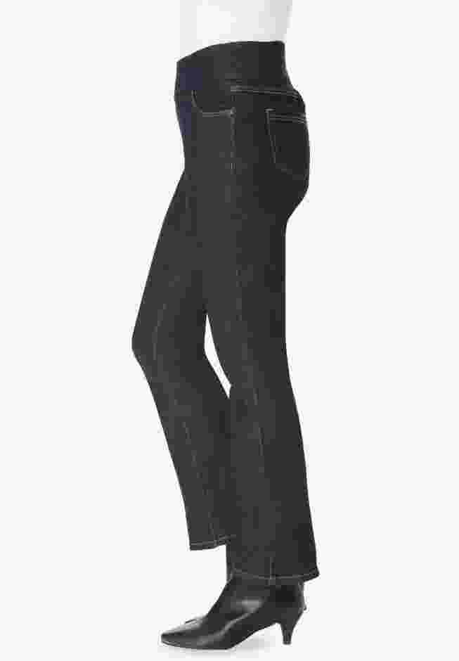 Flex-Fit Pull-On Bootcut Denim Jean image number 2