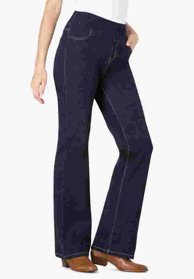 Flex-Fit Pull-On Bootcut Denim Jean image number 0