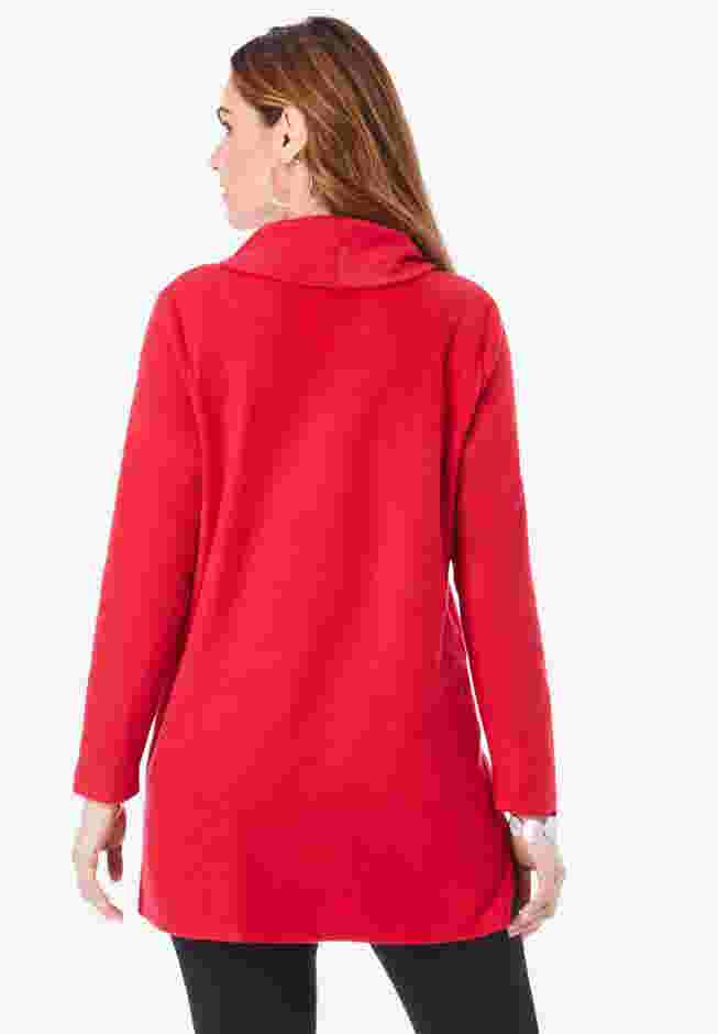 Double Button Sherpa Fleece Tunic image number 1