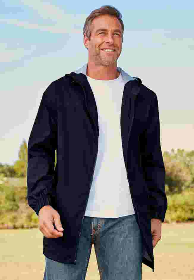 Jersey-Lined Windbreaker image number 1