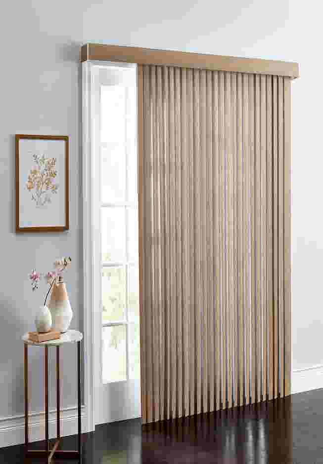 Embossed Vertical Privacy Slat Blinds image number 0
