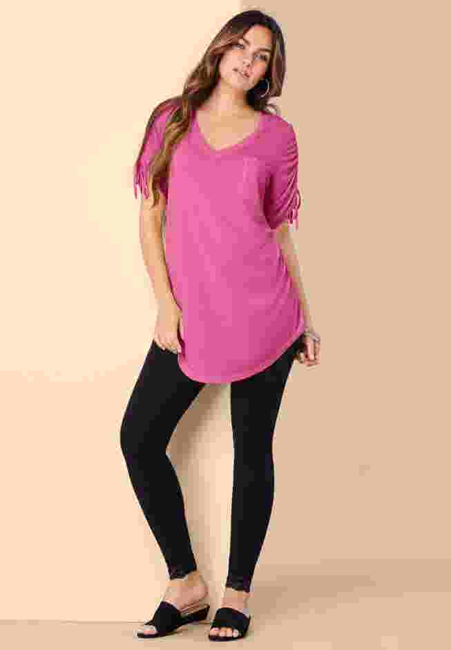 Ruched Sleeve Ultra Femme Tunic image number 0
