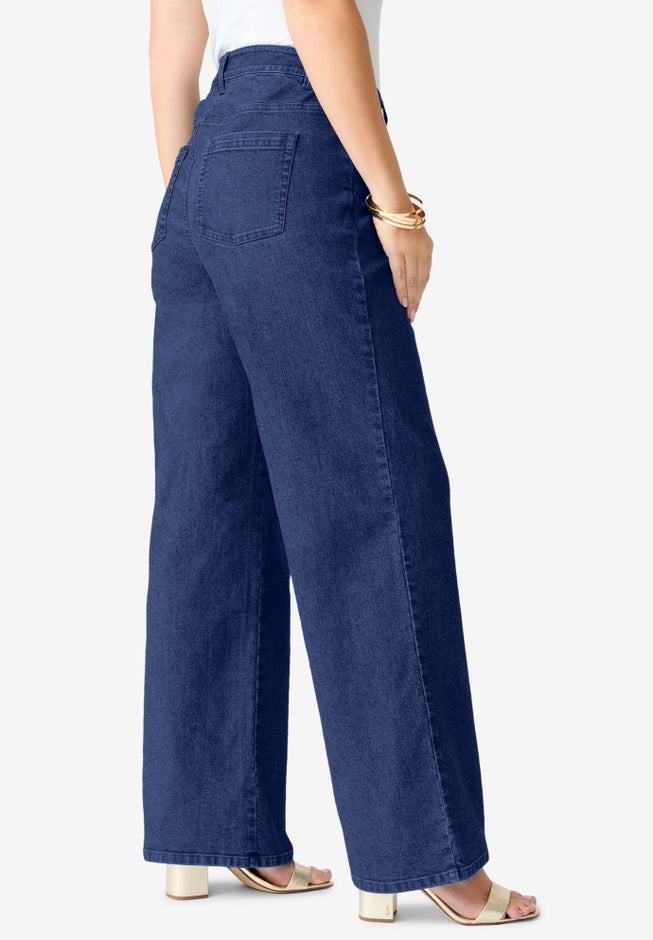 Plus Size 24/7 Stretch Wide Leg Jean image number 2