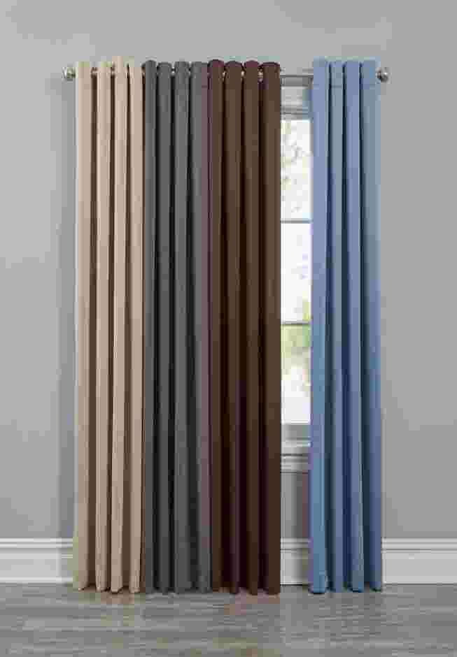 Sun Zero™ 2-Pc. Brandon Magnetic Closure Grommet Curtain Panel image number 1
