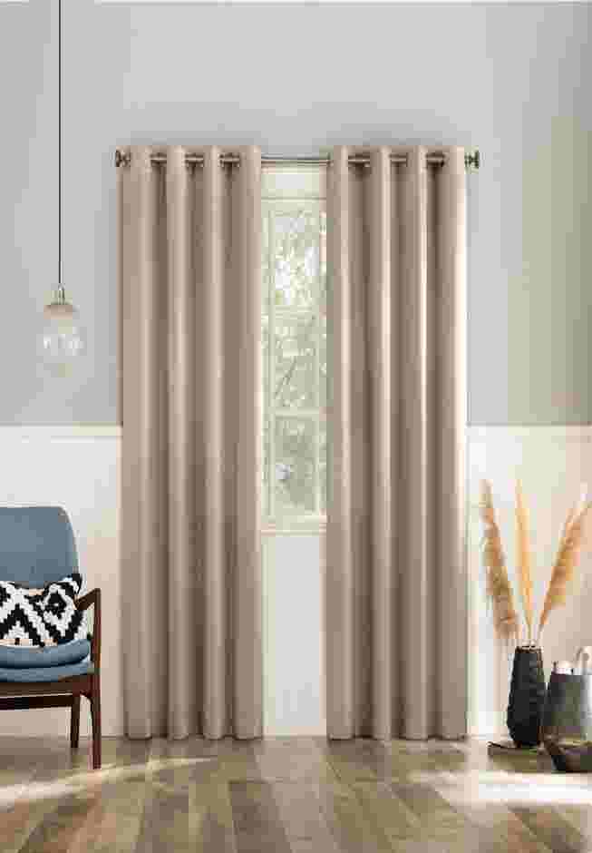 Sun Zero™ 2-Pc. Brandon Magnetic Closure Grommet Curtain Panel image number 0
