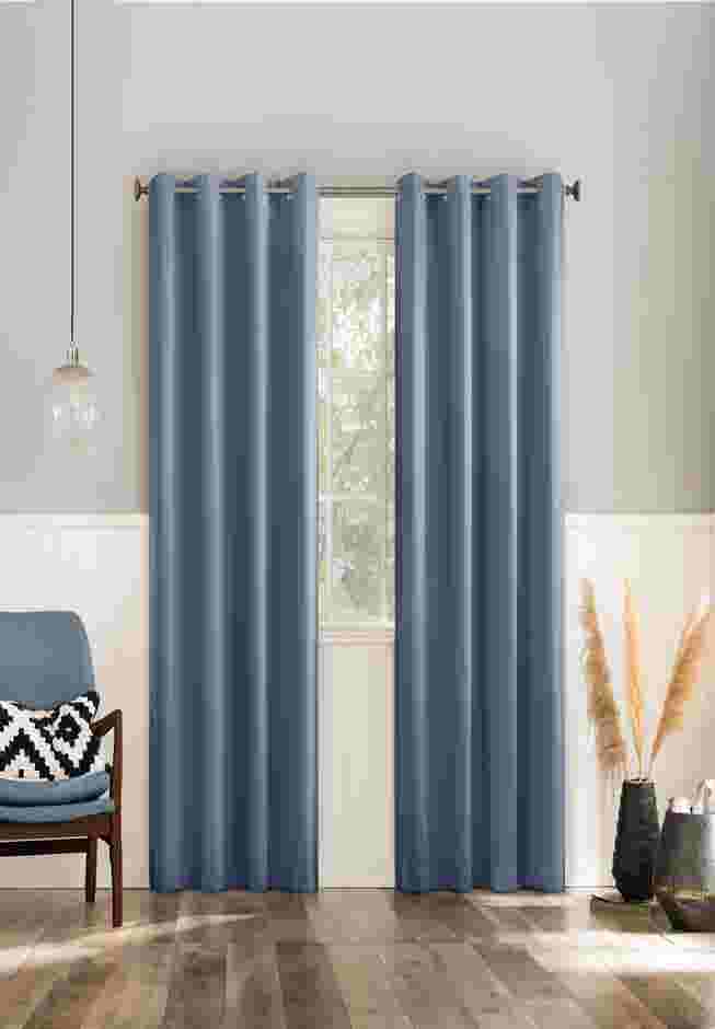 Sun Zero™ 2-Pc. Brandon Magnetic Closure Grommet Curtain Panel image number 0