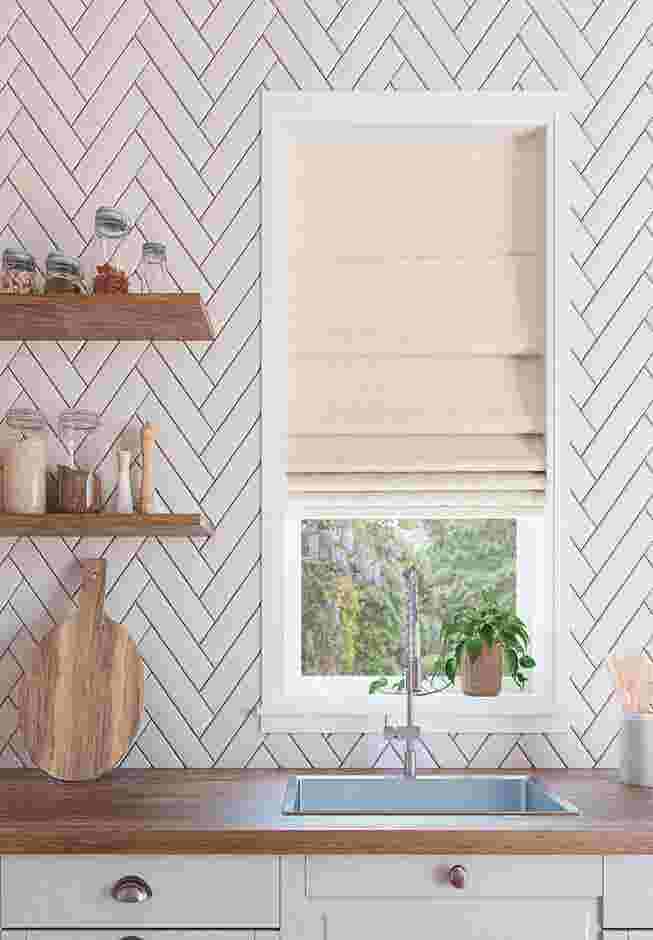 Sun Zero™ Somerton Textured 100% Blackout Cordless Roman Shade image number 0