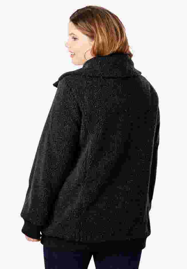 Mid Weight Teddy Bomber Coat image number 1