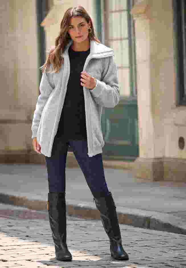 Mid Weight Teddy Bomber Coat image number 0