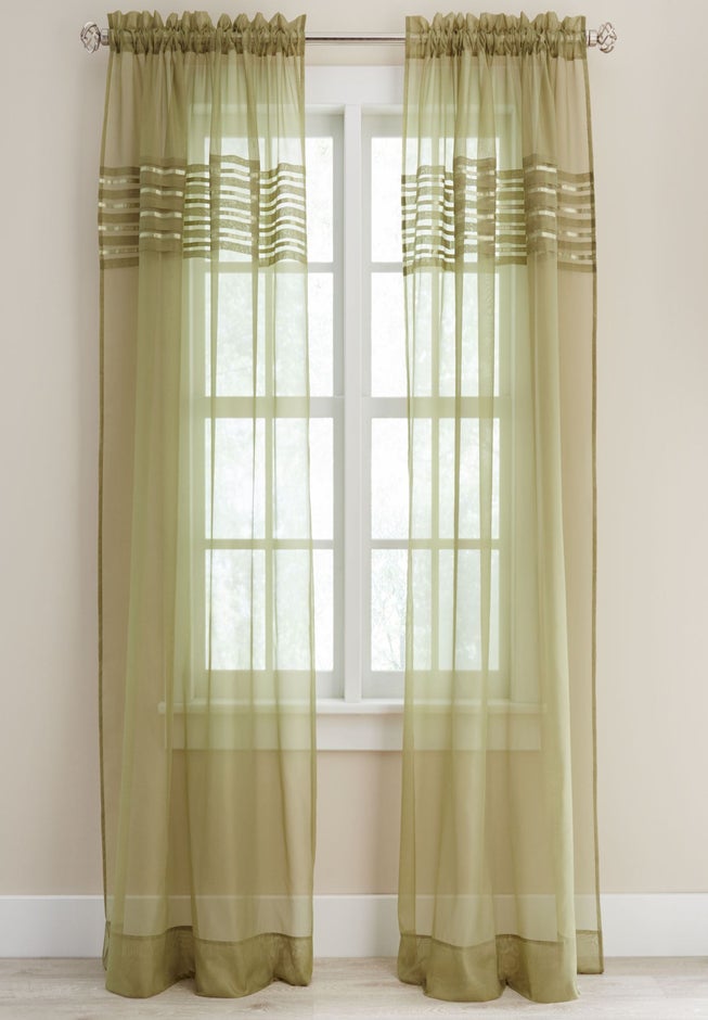 BH Studio Sheer Voile Pleated Rod-Pocket Panel image number 3