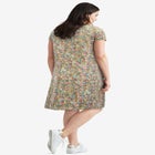 Cotton Spandex Scoop Neck Short Sleeve A Line Tee Dress image number null