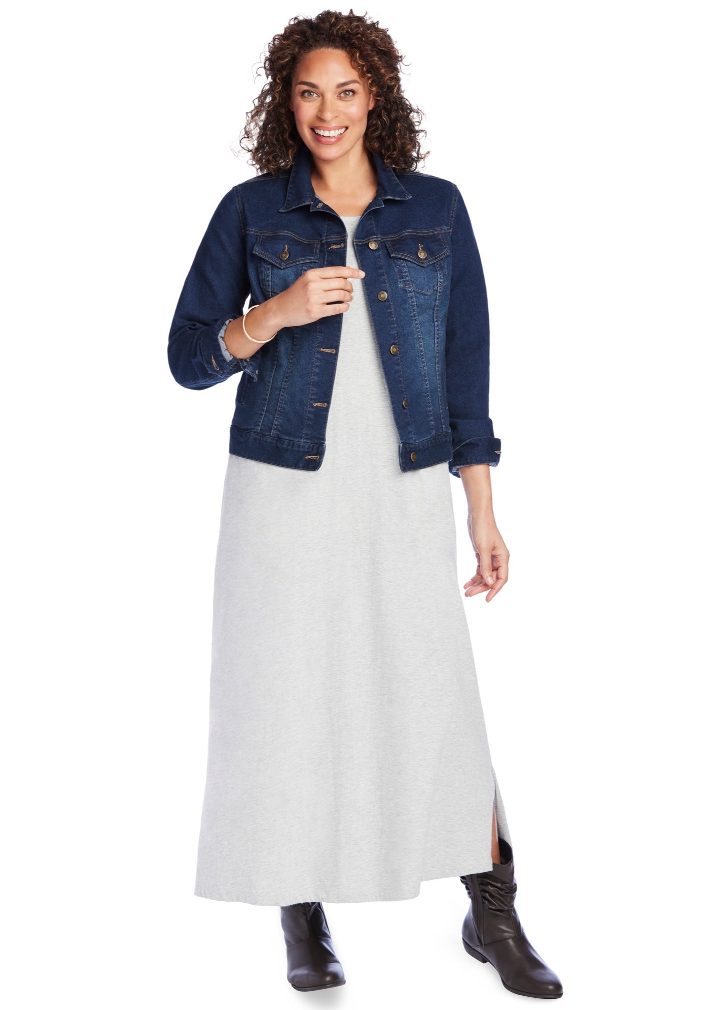 Stretch Denim Jean Jacket image number 0