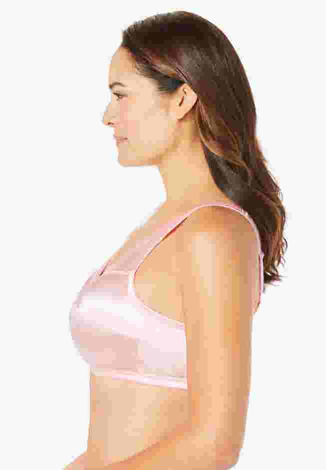 Front-Close Satin Wireless Bra image number 2