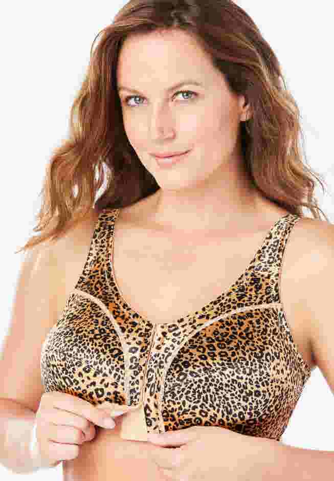 Front-Close Satin Wireless Bra image number 0