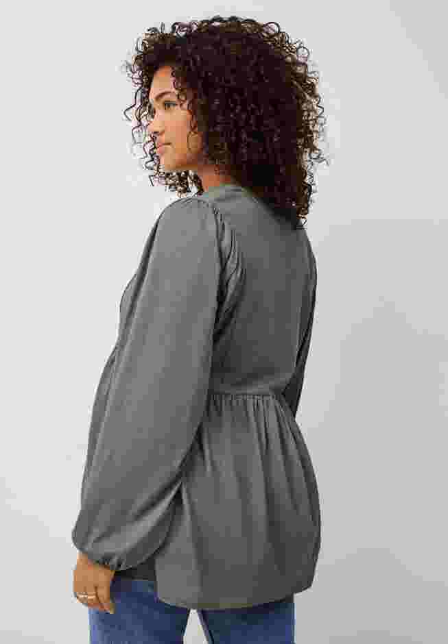 V-Neck Tunic with Diagonal Empire Seam image number 1