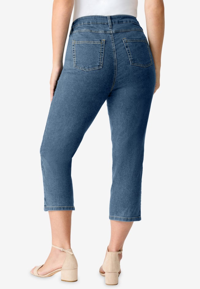 Plus Size 24/7 Stretch Capri Jean image number 1