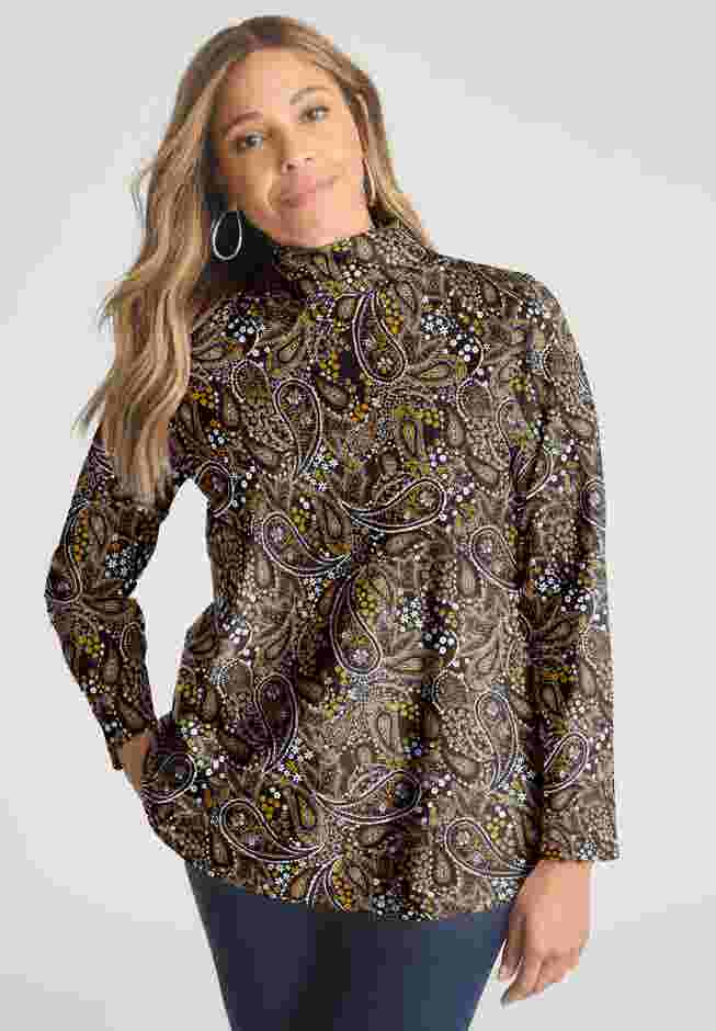 Long Sleeve Mockneck Tee image number 0