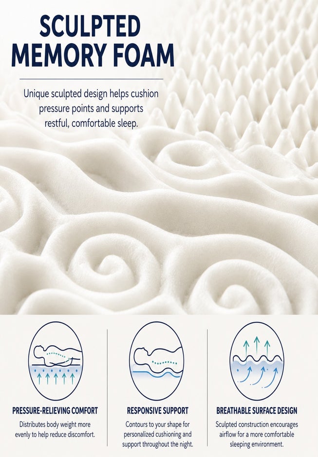 2 Inch 7-Zone Memory Foam Mattress Topper image number 2