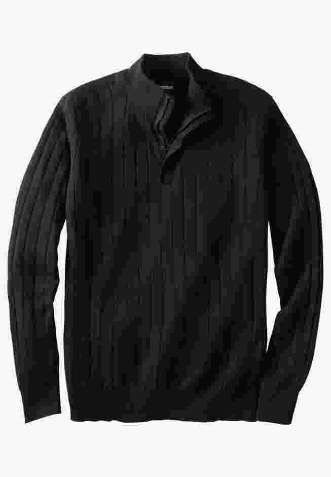 Quarter Zip Mock Neck Lightweight Sweater image number 0