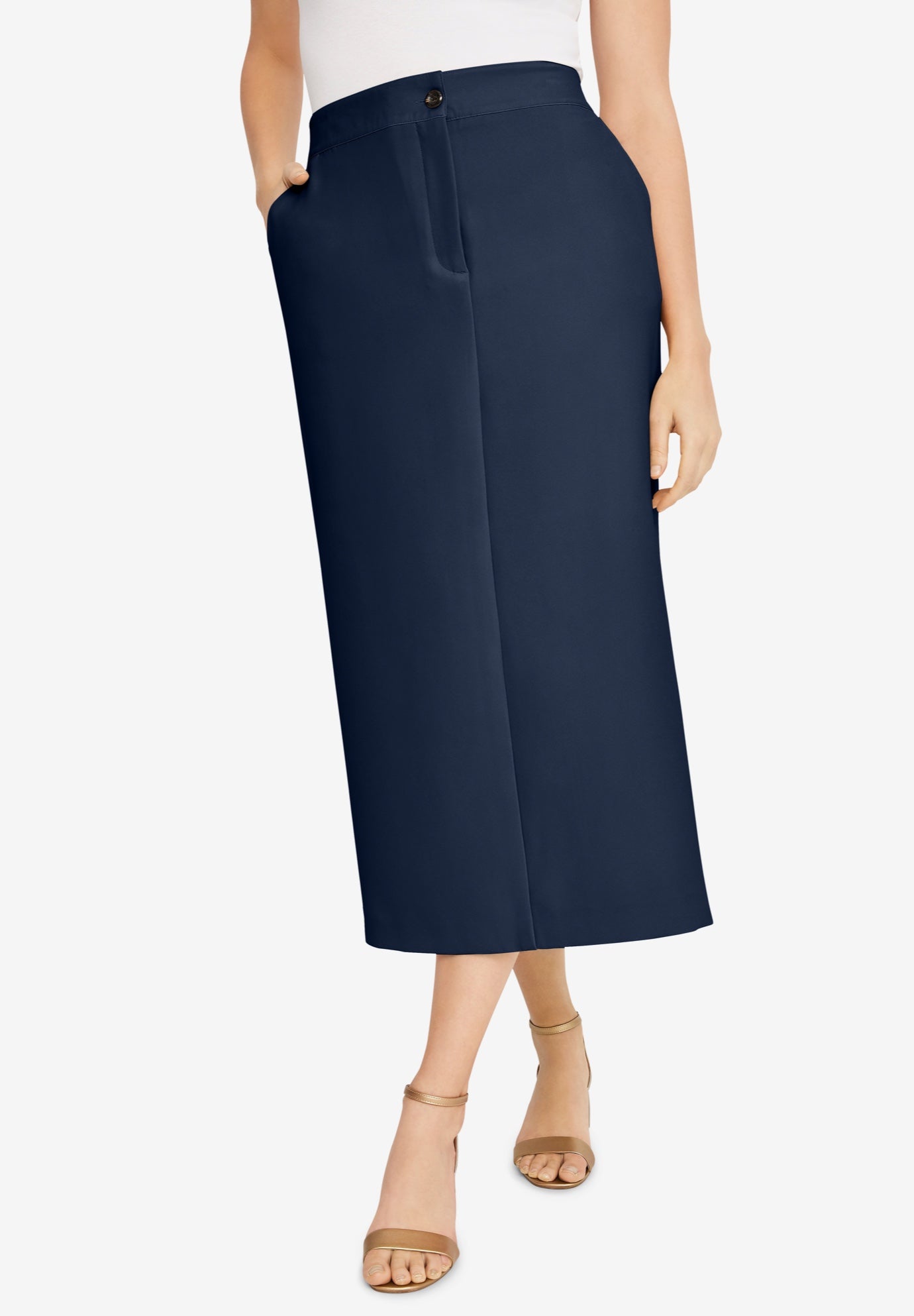 Tummy Control Bi-Stretch Midi Skirt image number 0