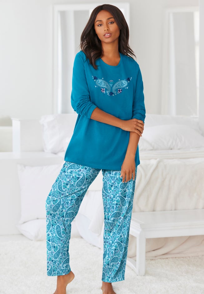 Long Sleeve Knit PJ Set image number 6