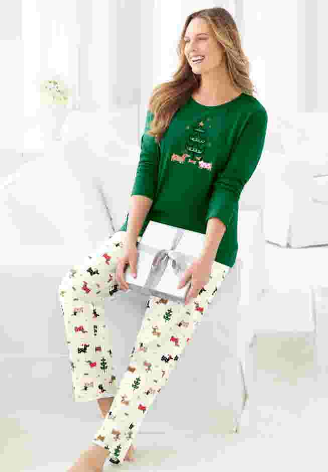 Long Sleeve Knit PJ Set image number 10