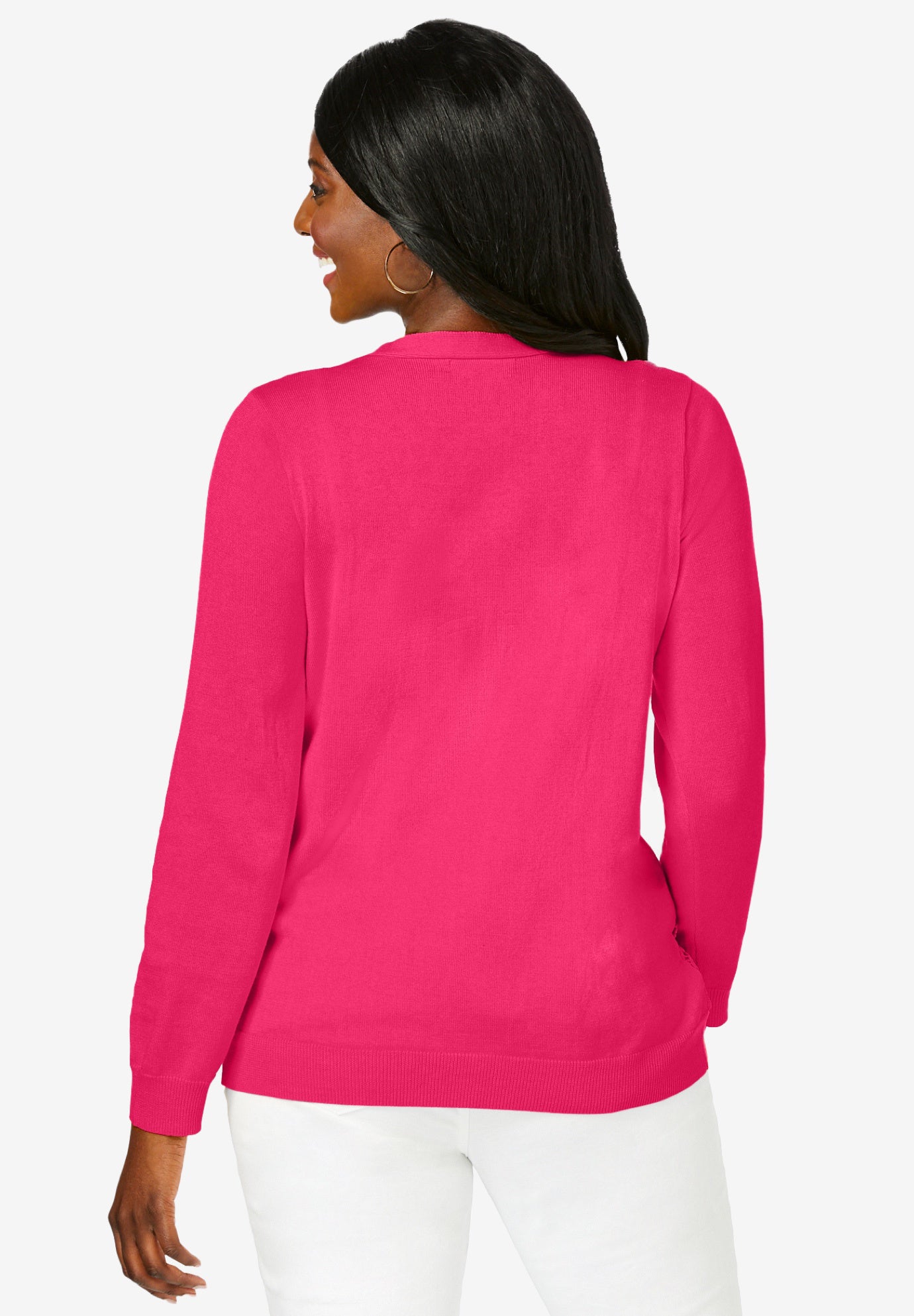 Crochet Button-front Cardigan image number 1