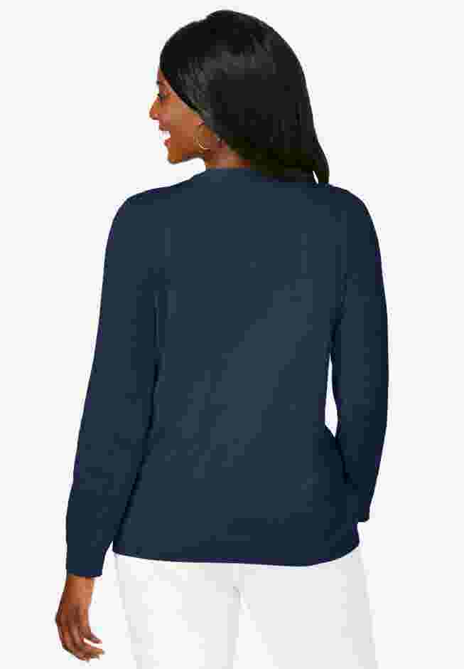 Crochet Button-front Cardigan image number 1