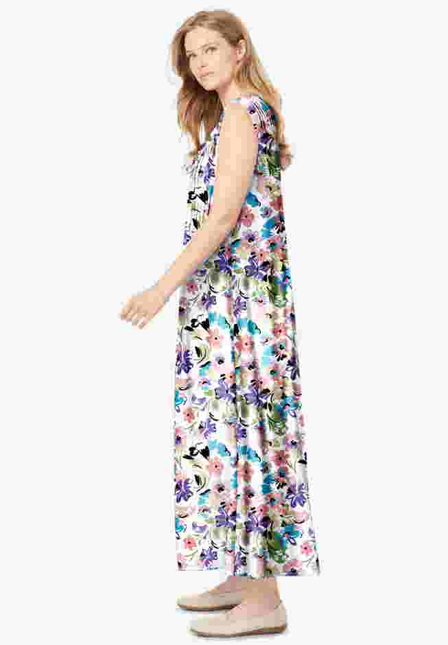 Pintucked Sleeveless Dress image number 2
