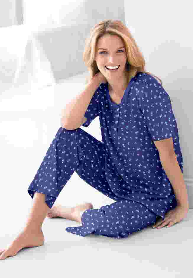 Floral Henley PJ Set image number 4