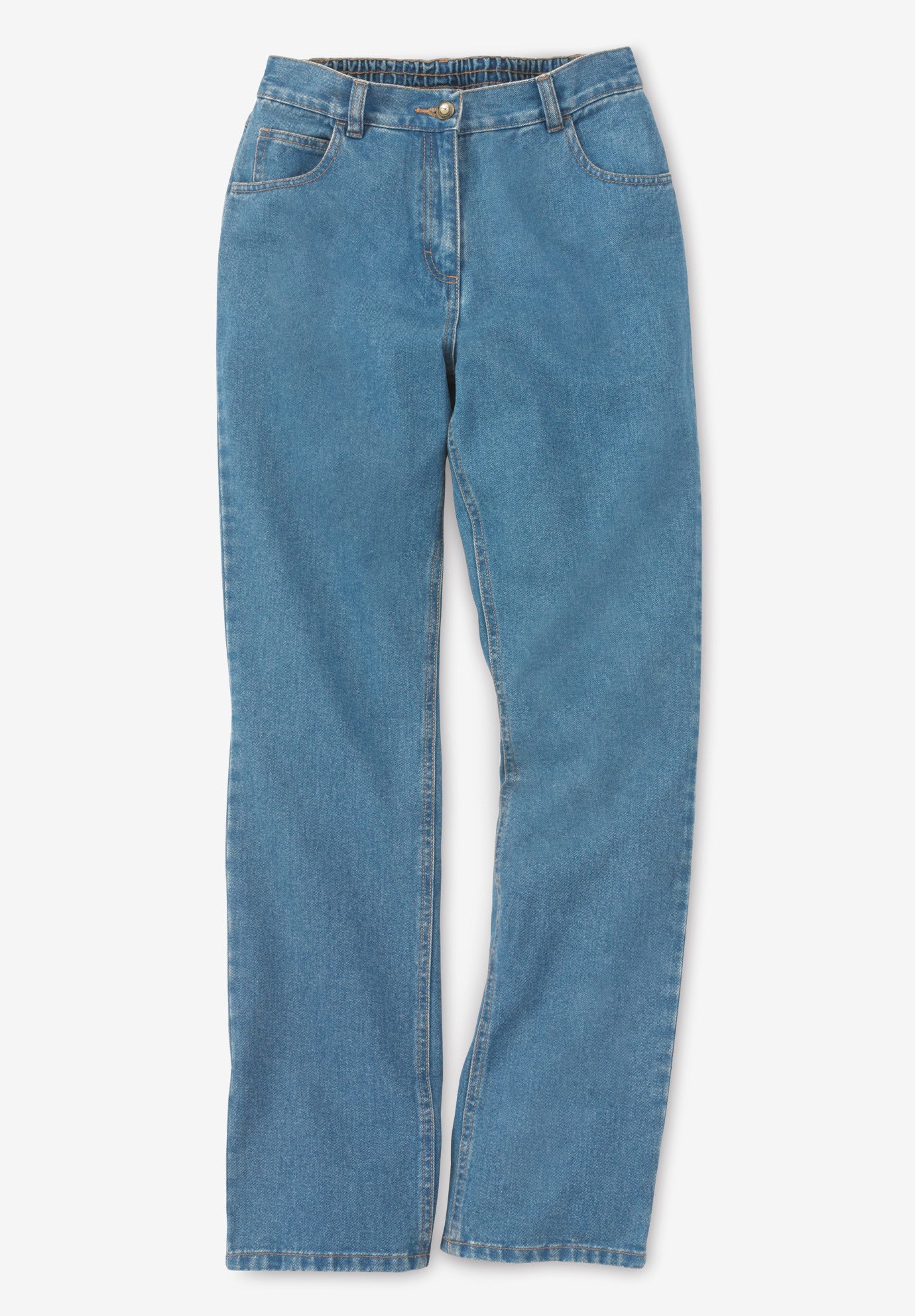 Perfect All-Cotton Back-Elastic Denim Jeans image number 8