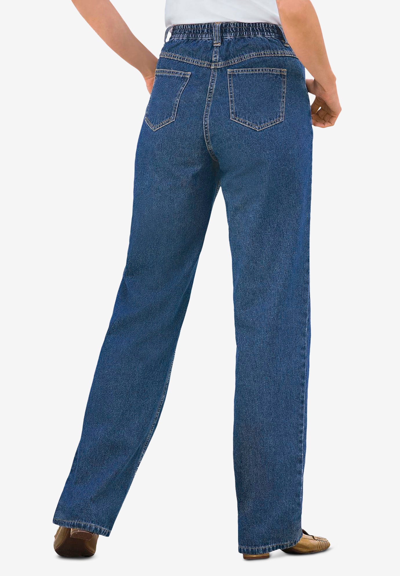 Perfect All-Cotton Back-Elastic Denim Jeans image number 3