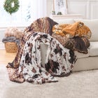 Faux Fur Animal Print Blanket image number null